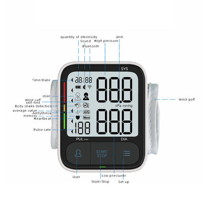 OxiPro BP1 Blood Pressure Monitor - CE Certified Medical Blood Pressure Machine Clinically Validated Bp Monitor For Home With Small To Large Cuff Certified Blood Pressure Monitors